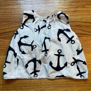 Crewcuts anchor print silk blend shirt size 4T